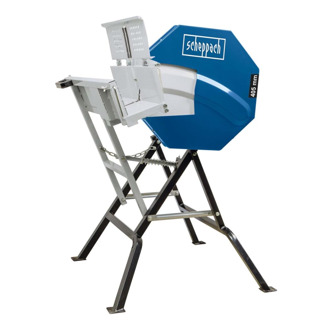 Scheppach – HS 410 Scie à bûches basculante – lame Ø 405mm – coupe Ø 135mm 2200W 230V